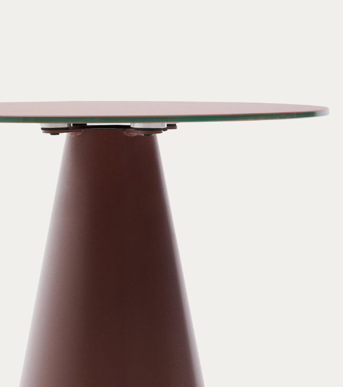 WILSHIRE stolić od kaljenog stakla i metala, Ø 50 cm