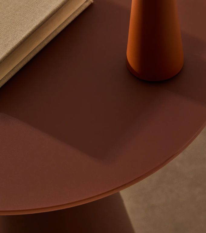 WILSHIRE stolić od kaljenog stakla i metala, Ø 50 cm