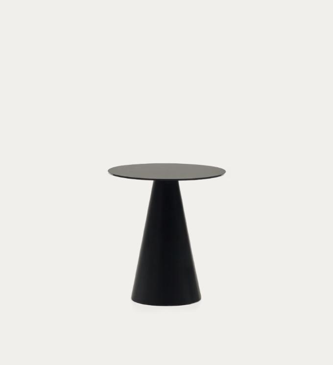 WILSHIRE stolić od kaljenog stakla i metala, Ø 50 cm