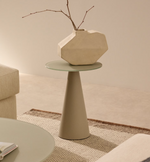 WILSHIRE stolić od kaljenog stakla i metala, Ø 35 cm