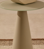 WILSHIRE stolić od kaljenog stakla i metala, Ø 35 cm