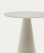 WILSHIRE stolić od kaljenog stakla i metala, Ø 35 cm