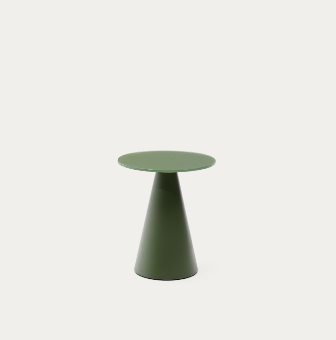 WILSHIRE stolić od kaljenog stakla i metala, Ø 35 cm