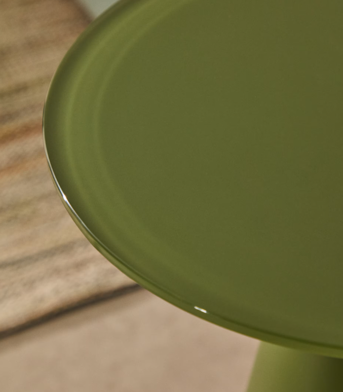 WILSHIRE stolić od kaljenog stakla i metala, Ø 35 cm