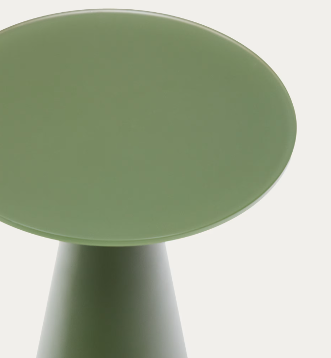 WILSHIRE stolić od kaljenog stakla i metala, Ø 35 cm