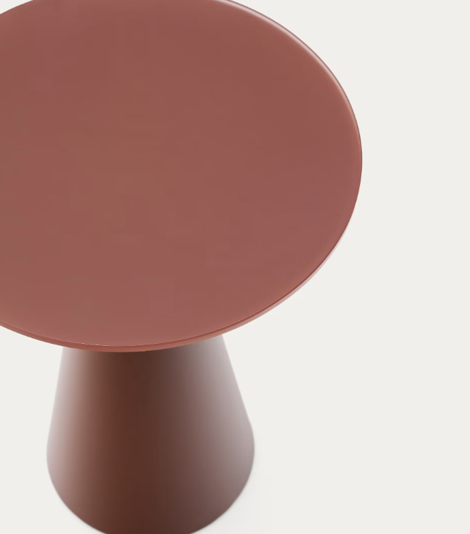 WILSHIRE stolić od kaljenog stakla i metala, Ø 35 cm