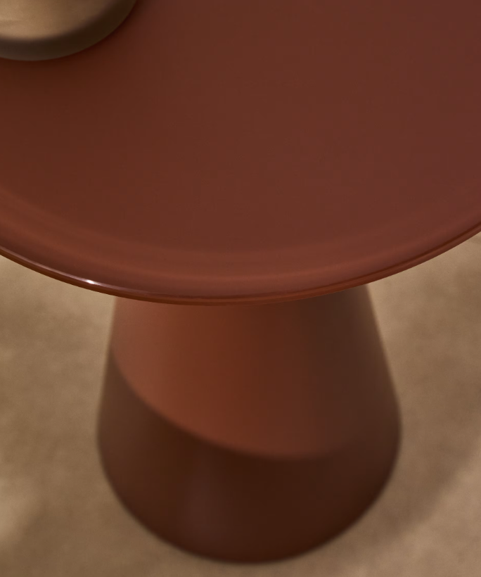 WILSHIRE stolić od kaljenog stakla i metala, Ø 35 cm