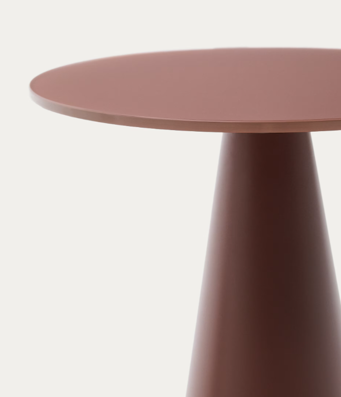 WILSHIRE stolić od kaljenog stakla i metala, Ø 35 cm