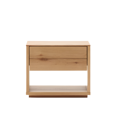 ALGUEMA Noćni ormarić od hrastovog furnira s prirodnom završnom obradom, 60 x 50 cm