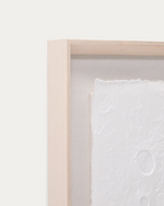 OLVIN Abstract picture on white recycled paper with hand-crafted reliefs