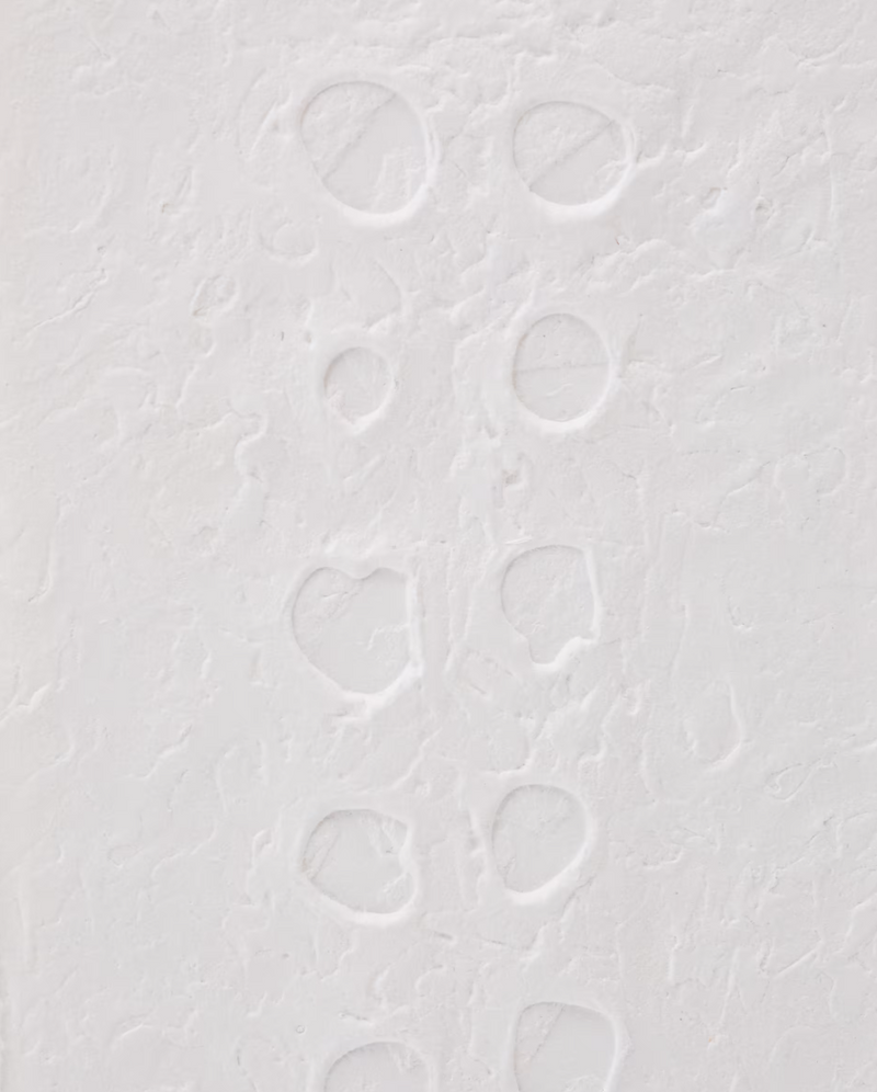 OLVIN Abstract picture on white recycled paper with hand-crafted reliefs