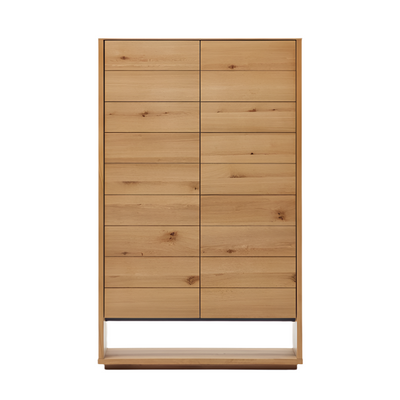 ALGUEMA Visoki komoda s 2 vrata od hrastovog furnira s prirodnom završnom obradom