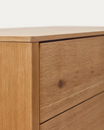 ALGUEMA Visoki komoda s 2 vrata od hrastovog furnira s prirodnom završnom obradom