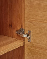 ALGUEMA Visoki komoda s 2 vrata od hrastovog furnira s prirodnom završnom obradom