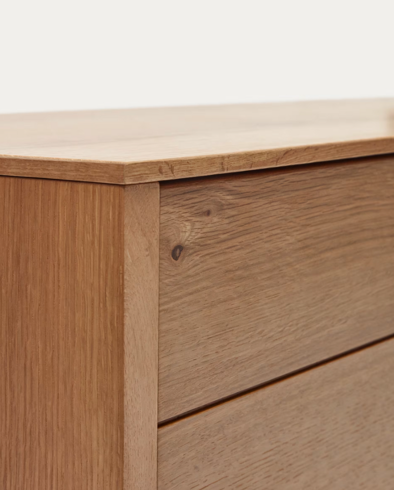 ALGUEMA Sideboard with 4 doors in oak veneer with natural finish