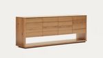 ALGUEMA Sideboard with 4 doors in oak veneer with natural finish