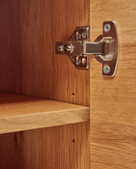 ALGUEMA Sideboard with 4 doors in oak veneer with natural finish