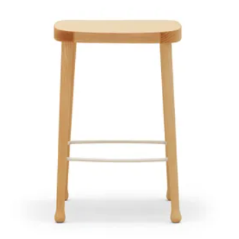 FRISÉE Wooden stool without a cushion