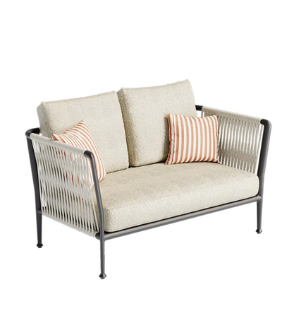TREBLE 2-seater sofa in aluminium