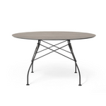 GLOSSY Vanjski okrugli stol crni okvir od mramorne ploče