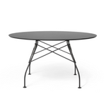 GLOSSY Vanjski okrugli stol crni okvir od mramorne ploče