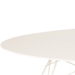 GLOSSY Vanjski okrugli stol crni okvir od mramorne ploče