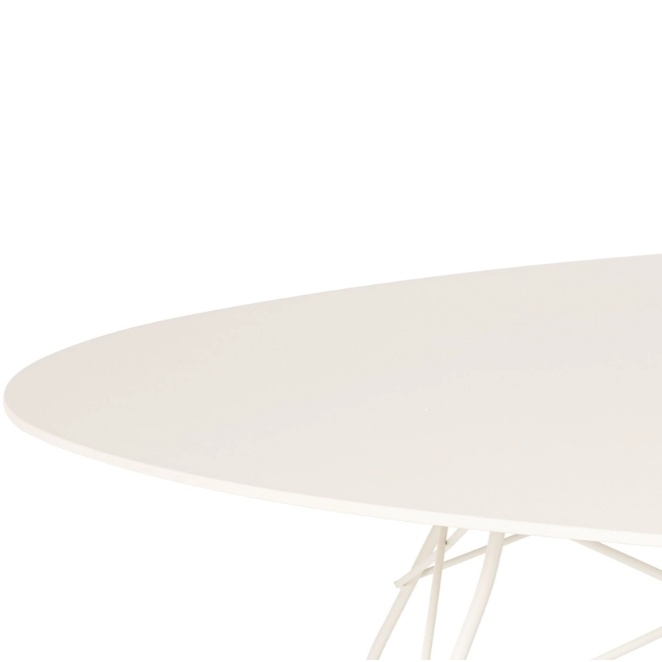 GLOSSY Vanjski okrugli stol crni okvir od mramorne ploče