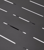 BRAI Outdoor table in dark grey galvanised steel 70 x 70cm