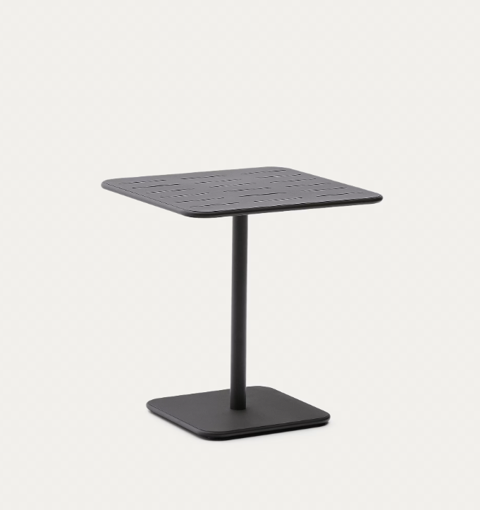 BRAI Outdoor table in dark grey galvanised steel 70 x 70cm