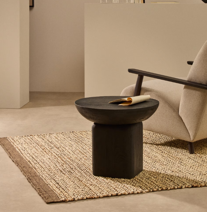 OVAK Pomoćni stolić od punog bagremovog drva