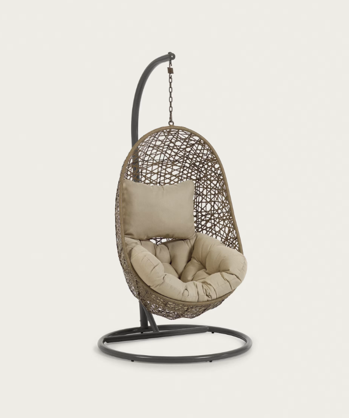 FLORINA Viseća smeđa fotelja s bazom