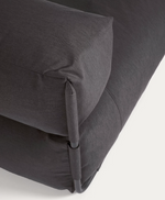 SQUARE Ležaljka s naslonom u bež boji s crnim aluminijem