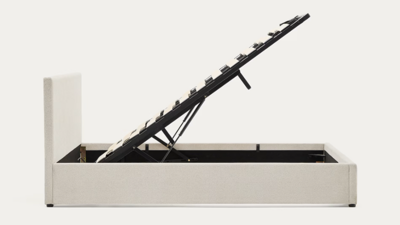 NAHIRI Krevet od šenila s podlogom za odlaganje