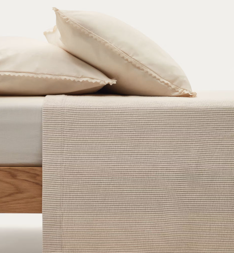 BEDAR 100% pamučna bež deka