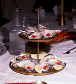 ARUC 2-layered tray made of gold-coloured stainless steel