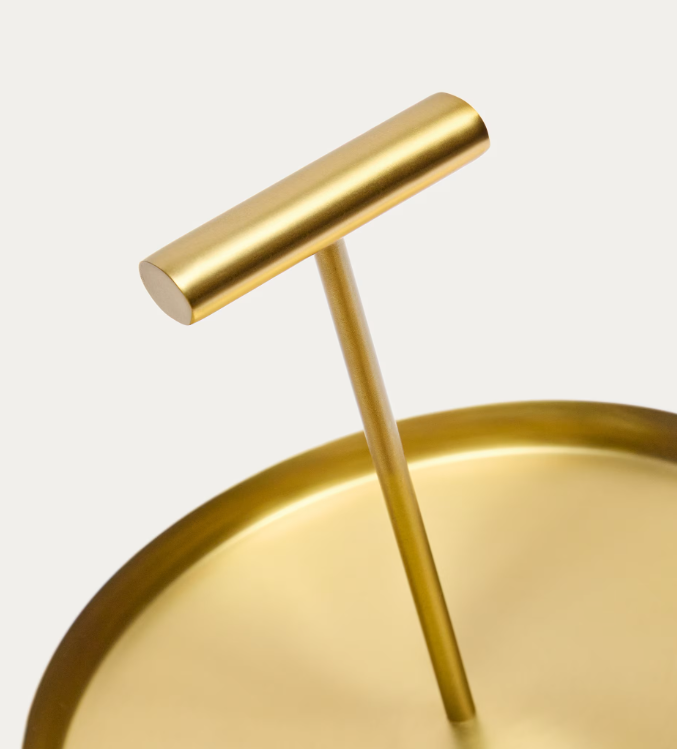 ARUC 2-layered tray made of gold-coloured stainless steel