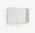 SALAYA Ogledalo od lakirane bež laminirane šperploče boje jasena 90 x 60 cm