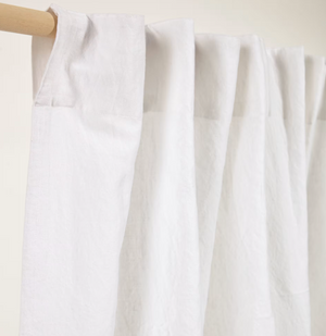 MARJA Cotton and linen curtain in white