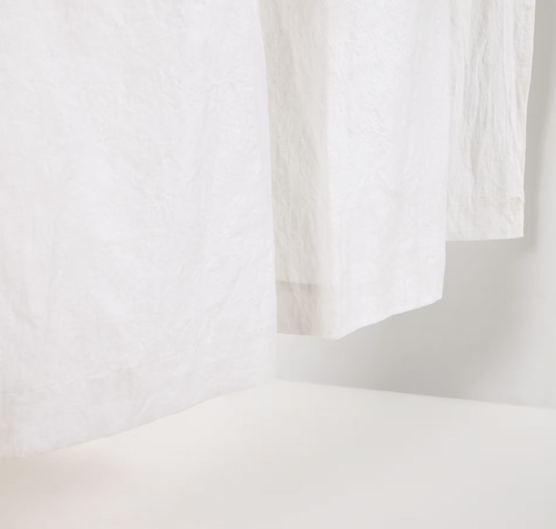 MARJA Cotton and linen curtain in white