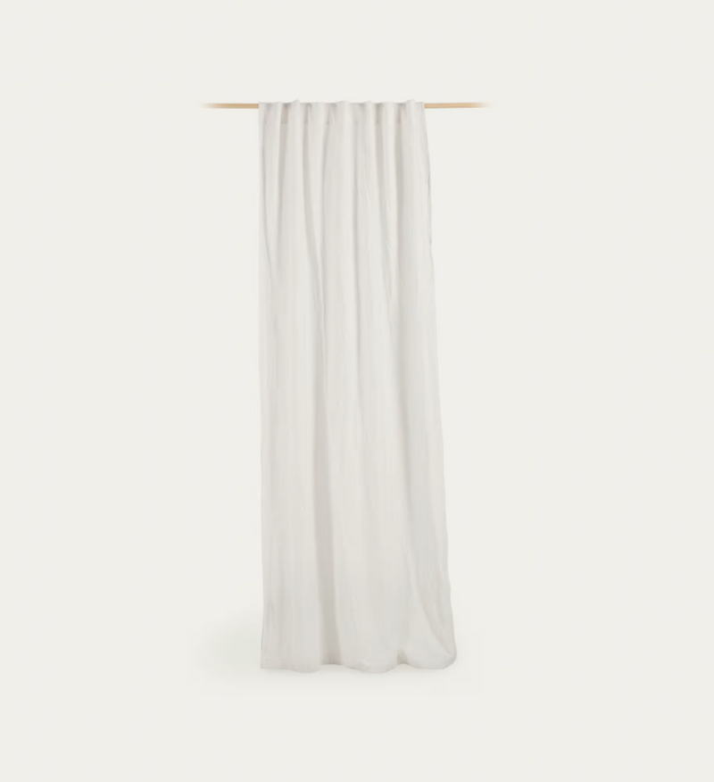 MARJA Cotton and linen curtain in white