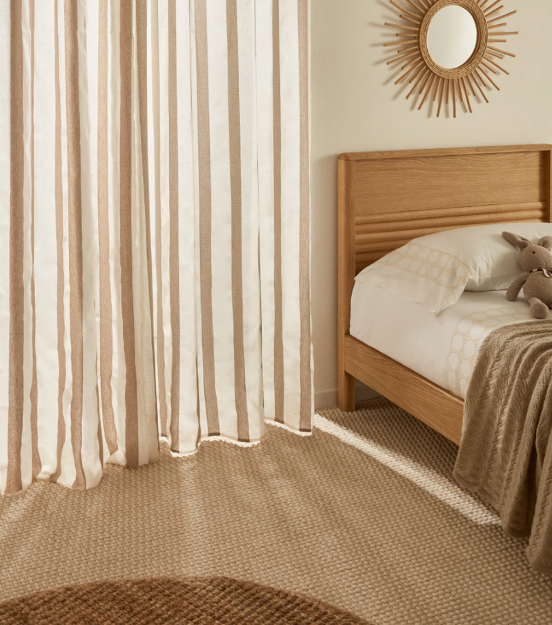 MARZA Curtain in natural and beige