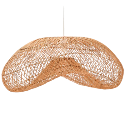 ISORA Rattan ceiling lamp shade with natural finish