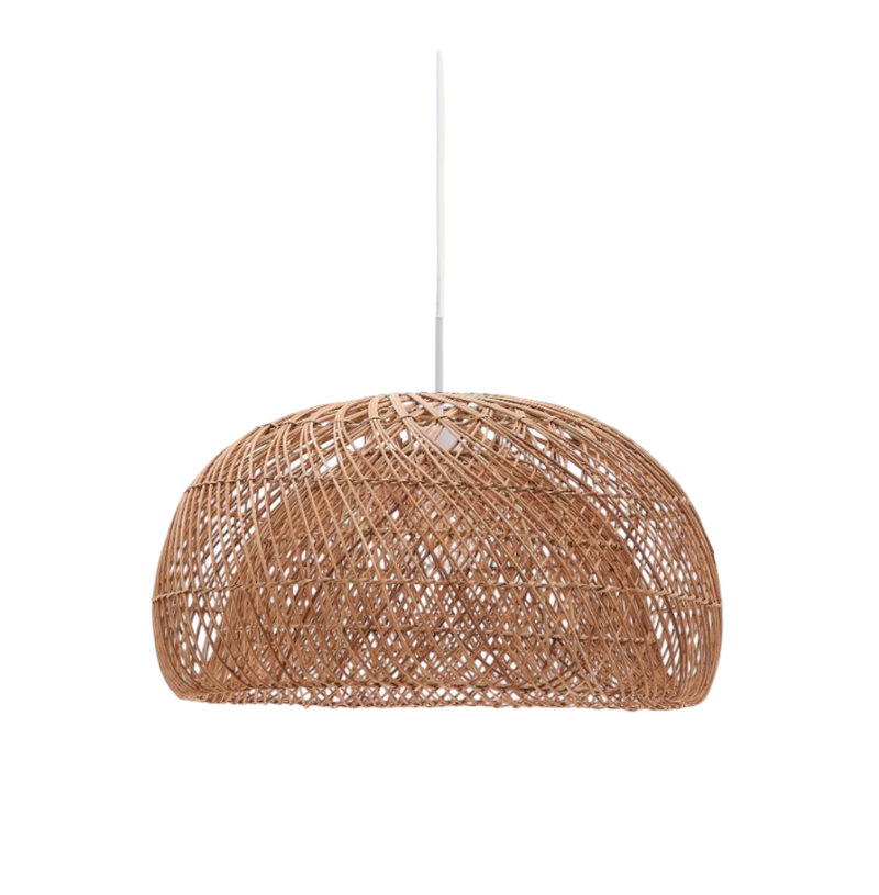 ISORA Rattan ceiling lamp shade with natural finish