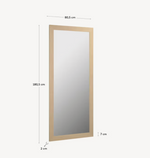 YVAINE Ogledalo prirodna završna obrada 80,5 x 180,5 cm