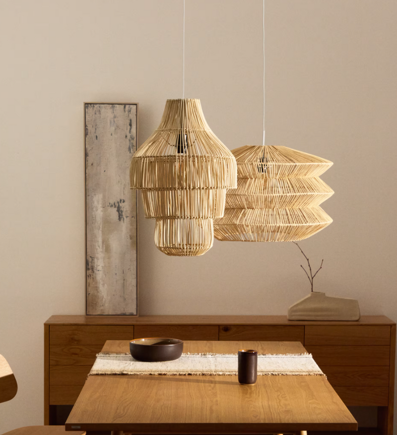 JANOA Sjenilo za stropnu lampu od ratana sa svijetlom završnom obradom Ø38cm