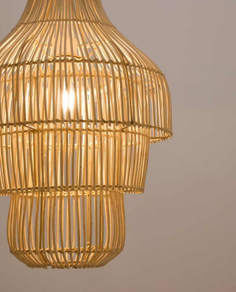 JANOA Sjenilo za stropnu lampu od ratana sa svijetlom završnom obradom Ø38cm