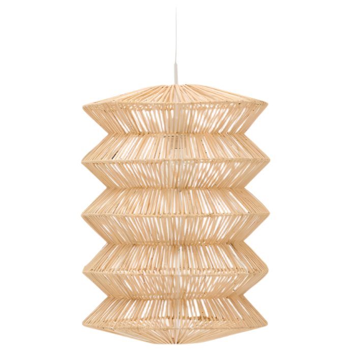 DAKIT Ceiling lamp shade in rattan with light finish