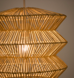 DAKIT Sjenilo za stropnu lampu od ratana sa svijetlom završnom obradom