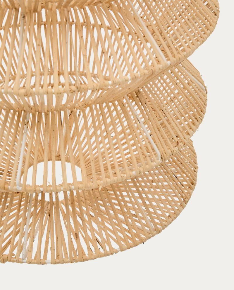 DAKIT Sjenilo za stropnu lampu od ratana sa svijetlom završnom obradom