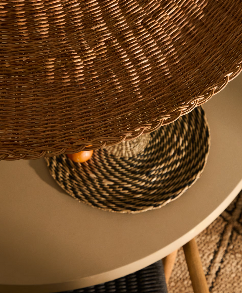 BLADIA Sjenilo za stropnu lampu od ratana s prirodnom završnom obradom Ø90cm